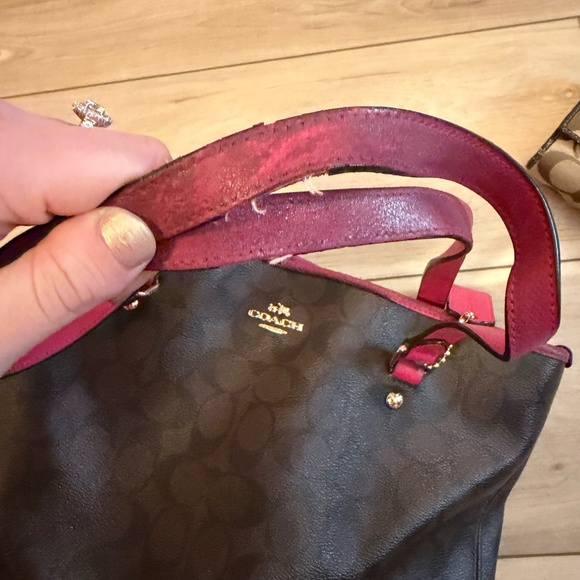 Coach Brown Signature Tote + Wallet (Used) – Priced to Sell - Picture 2 of 4